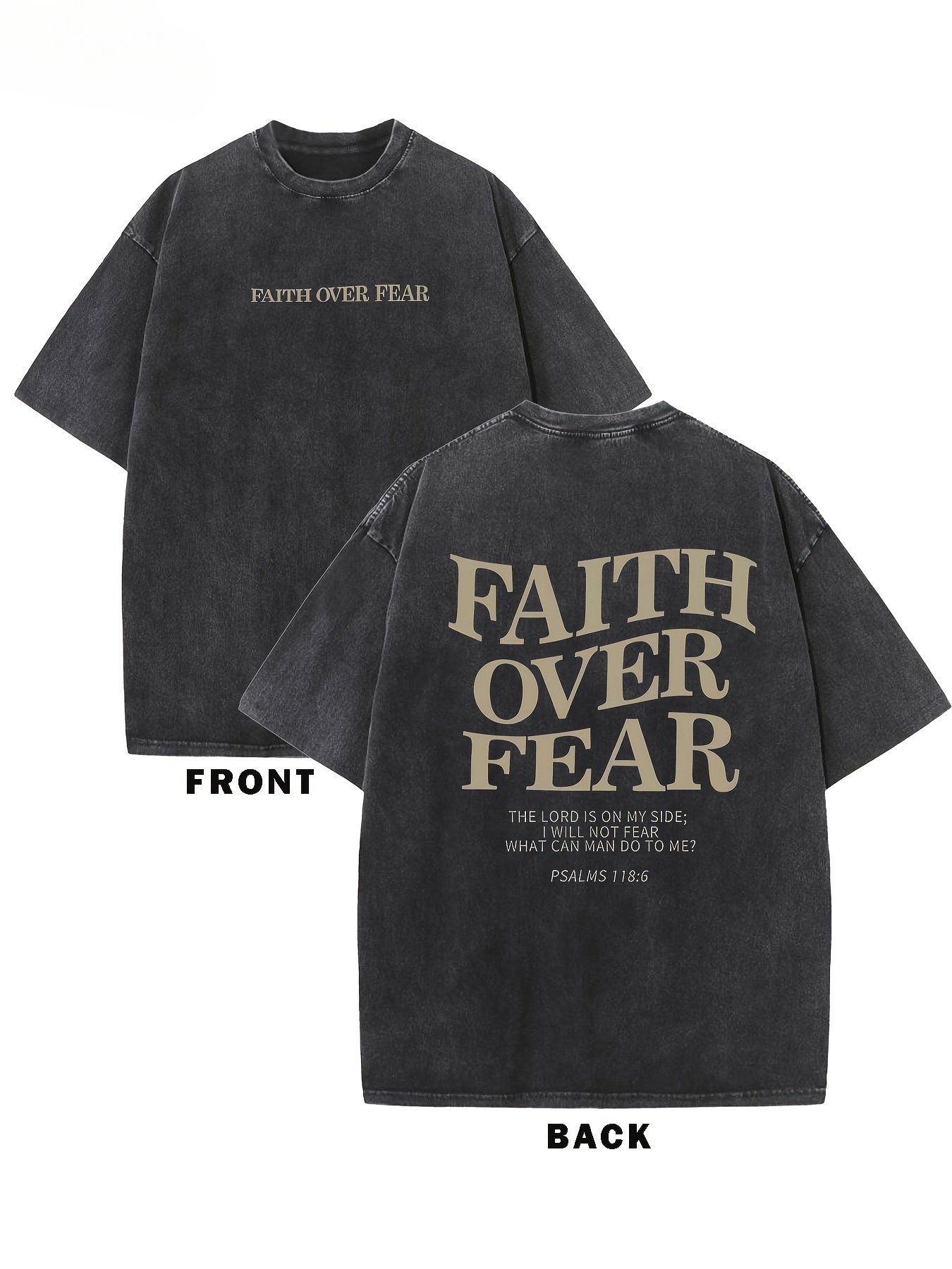 Faith Is Better Than Fear Men And Women Batik Retro Trendy T-shirt - Image 4
