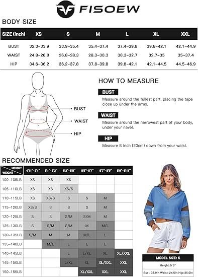 Women's Long Sleeve Crop Tops Polo V Neck Color Block Casual Loose Pullover Cropped Sweatshirt - Image 4