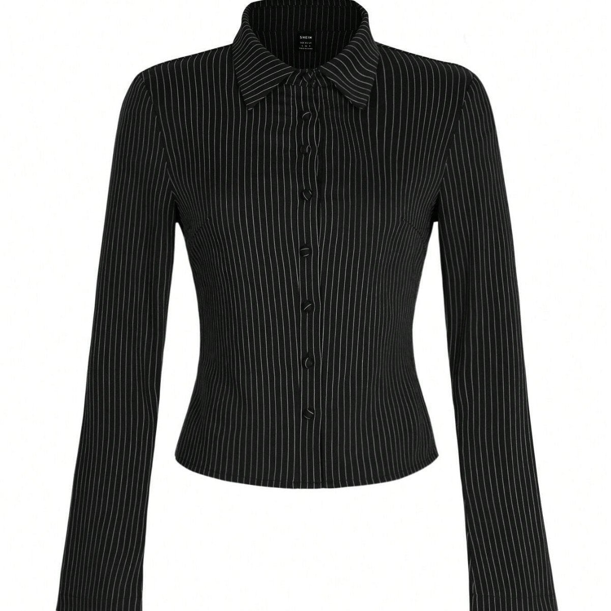 Fashion Casual All-match V-neck Striped Long Sleeve Shirt Top - Image 8